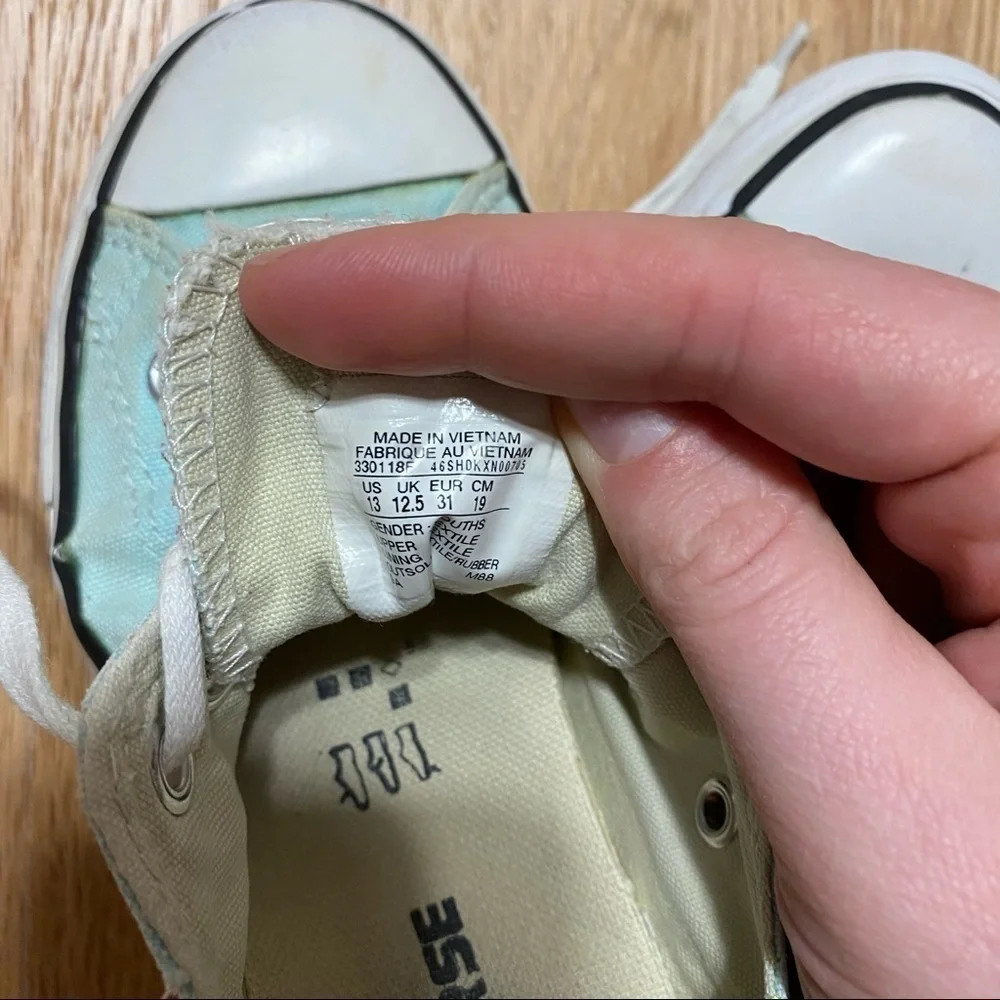 Converse Blue Sneakers Sz 13 Low Top Kids Youth